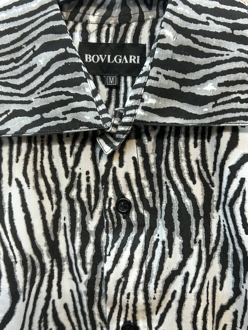 BOVLGARI Zebra Print Hemd M