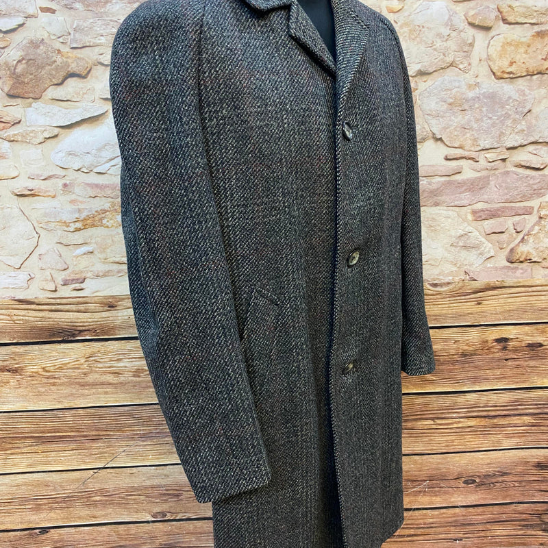 Vintage Herrenmantel Gr. 56 – Reine Wolle im dezenten Glencheck