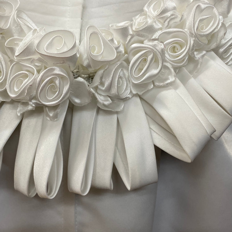 Vintage Brautkleid aus Satin mit Perlenapplikationen – Gr. 36, Ansicht 6