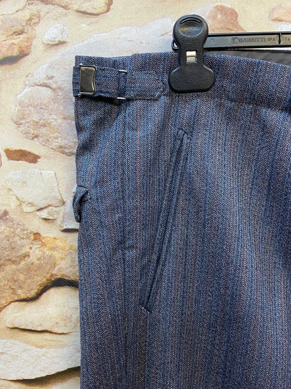 Vintage-Hose Herren Dunkelblau mit Streifen 90er Jahre Gr.62