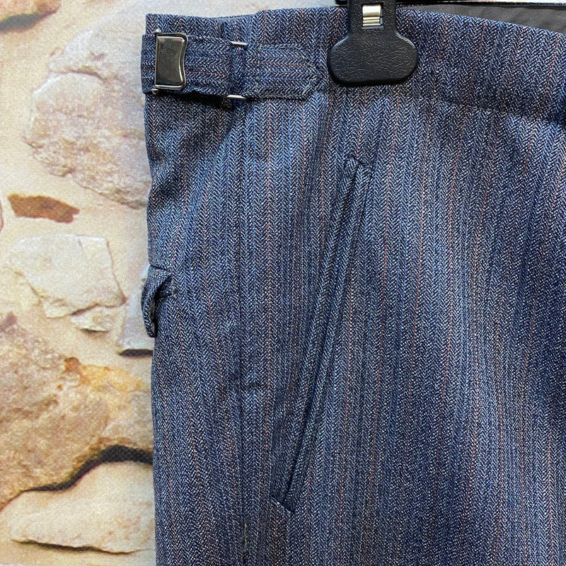 Vintage-Hose Herren Dunkelblau mit Streifen 90er Jahre Gr.62