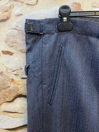 Pantalon homme vintage bleu foncé à rayures années 90 taille 62