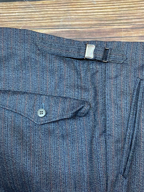 Vintage-Hose Herren Dunkelblau mit Streifen 90er Jahre Gr.62