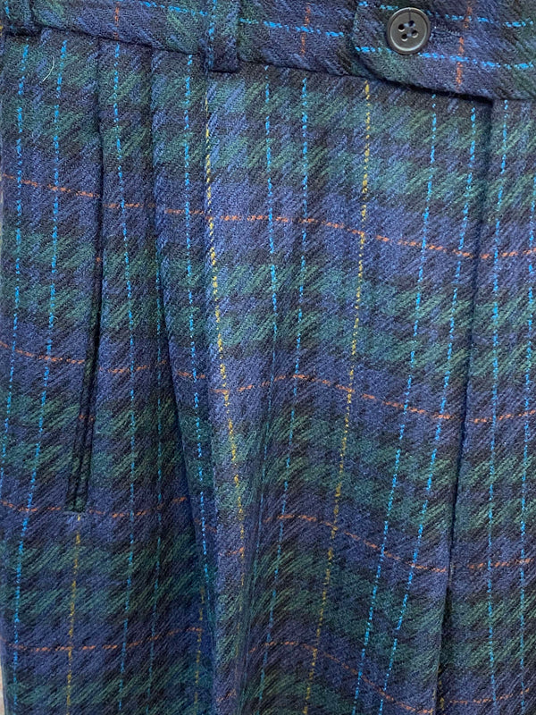 Vintage Herren-Hose Gr.46, mit Karomuster – Reine Schurwolle – ca. 1980er Jahre