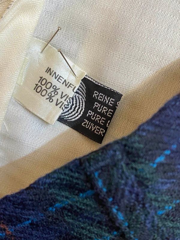 Vintage Herren-Hose Gr.46, mit Karomuster – Reine Schurwolle – ca. 1980er Jahre