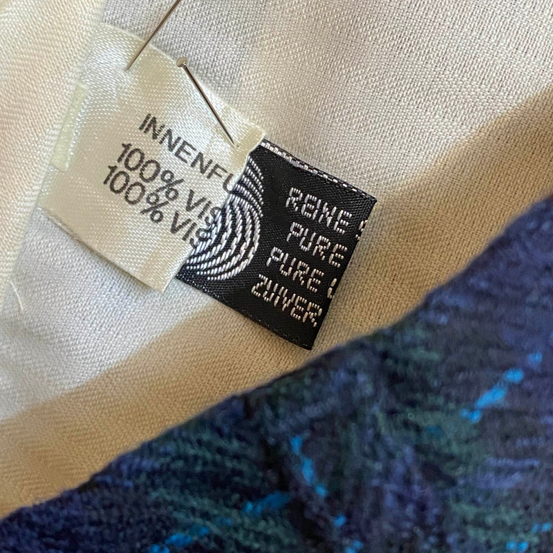 Vintage Herren-Hose Gr.46, mit Karomuster – Reine Schurwolle – ca. 1980er Jahre