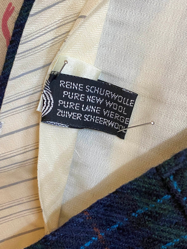 Vintage Herren-Hose Gr.46, mit Karomuster – Reine Schurwolle – ca. 1980er Jahre