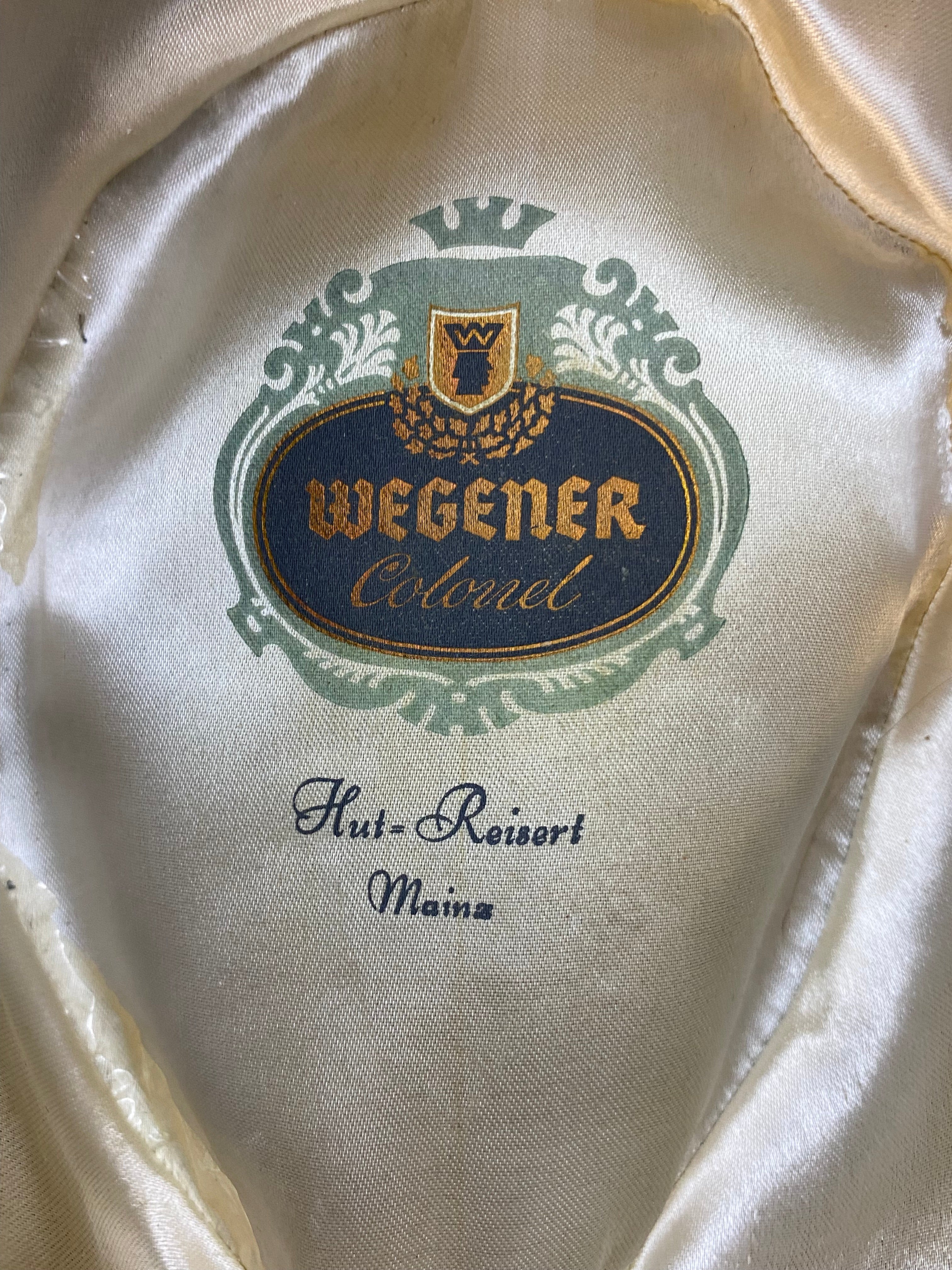 Hochwertiger Fedora Vintage Herren Hut Wegener Gr.57