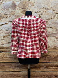 Vintage Damenjacke mit Blumenmuster 60er Jahre Stil Gr.46