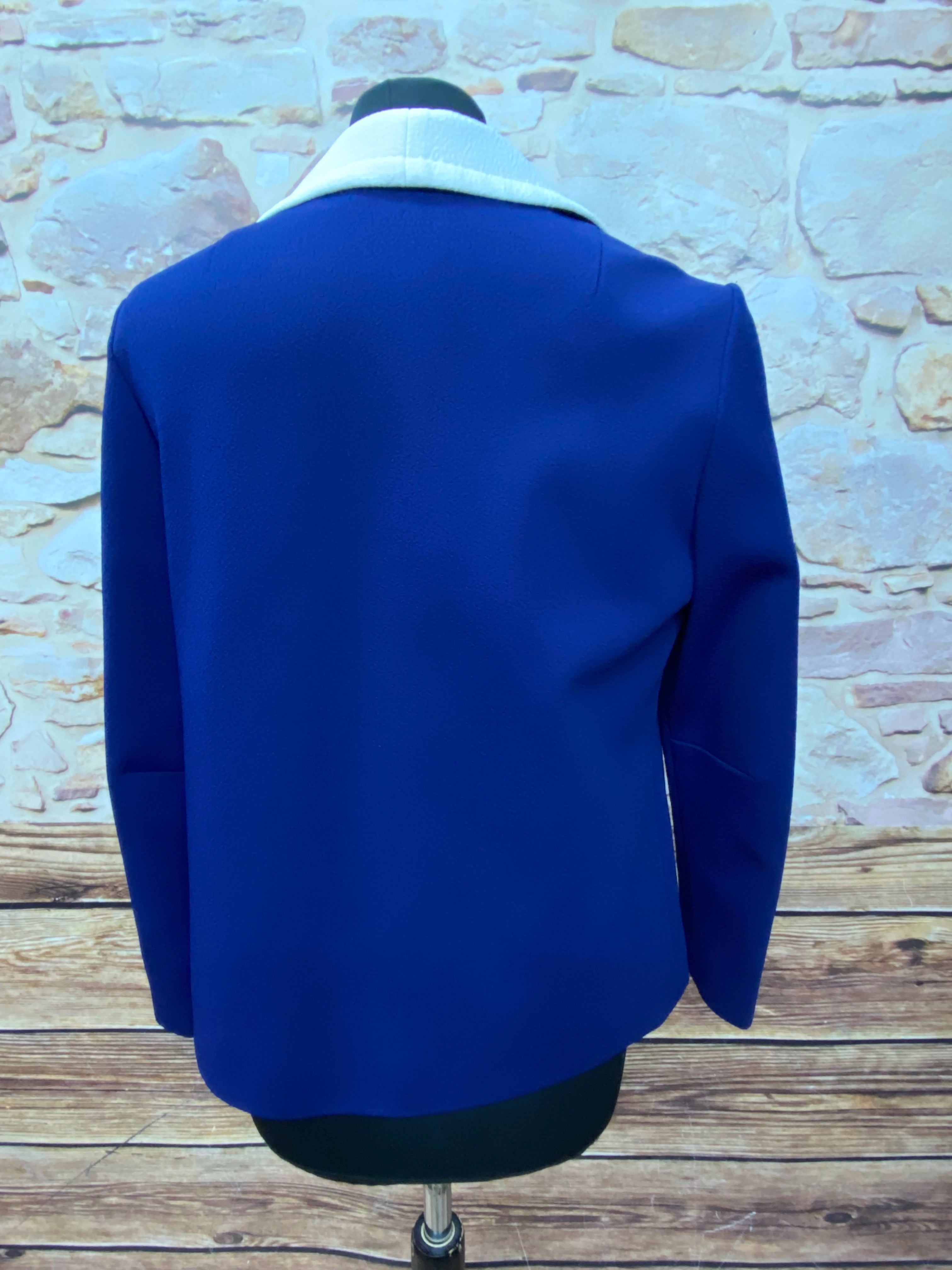 True Vintage Jacke 50er Jahre blau/weiß handgefertigt Gr.36/38