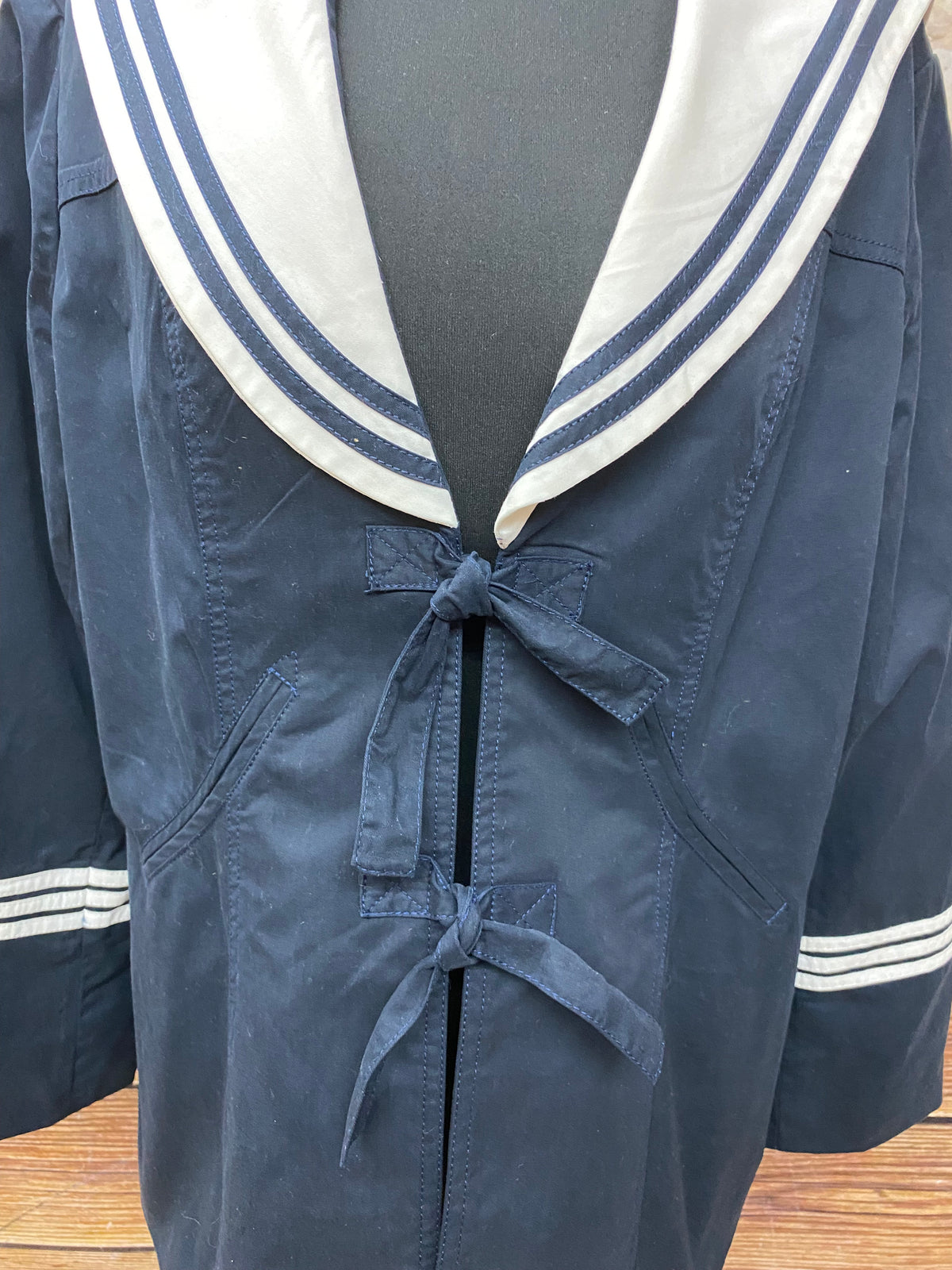 Veste look marin bleu marine blanc VINTAGE taille 44