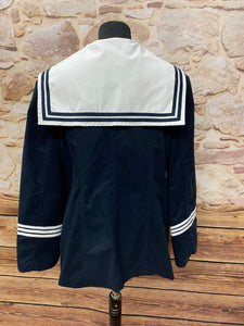 Matrosen-Jacke  mit großen weißem Kragen im Marine -Look blau weiß VINTAGE Gr.44