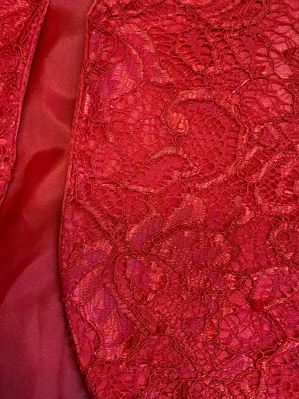 Bolero Jacke Spitze rot Gr. 34, Ansicht 4