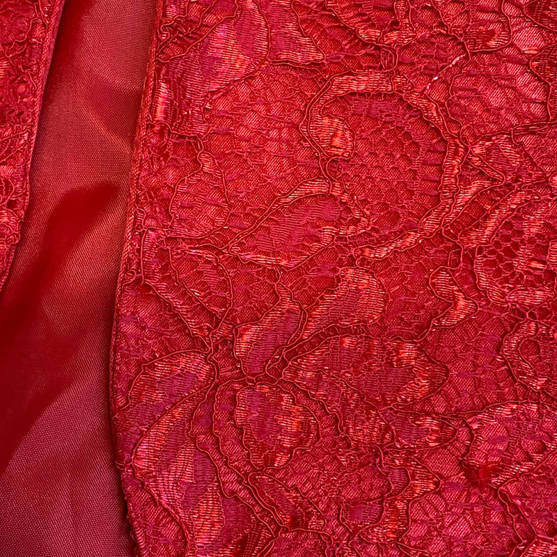 Bolero Jacke Spitze rot Gr. 34, Ansicht 4