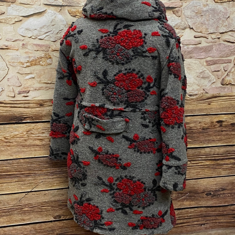 Manteau à capuche vintage manteau en laine femme taille 42 
