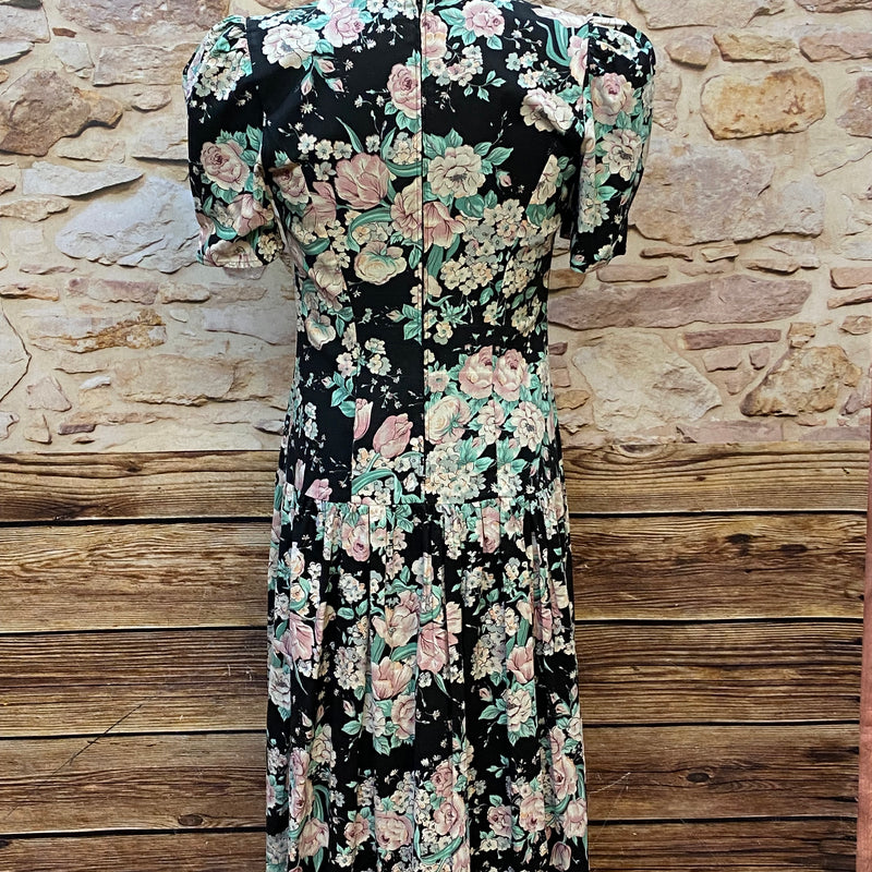 Vintage Kleid geblümt Baumwolle 80/90er Jahre gr.42