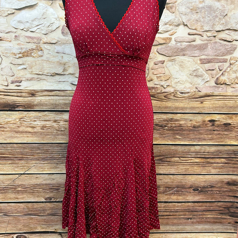 Rotes Swing-Kleid im 40/50er Jahre Stil, Gr.M