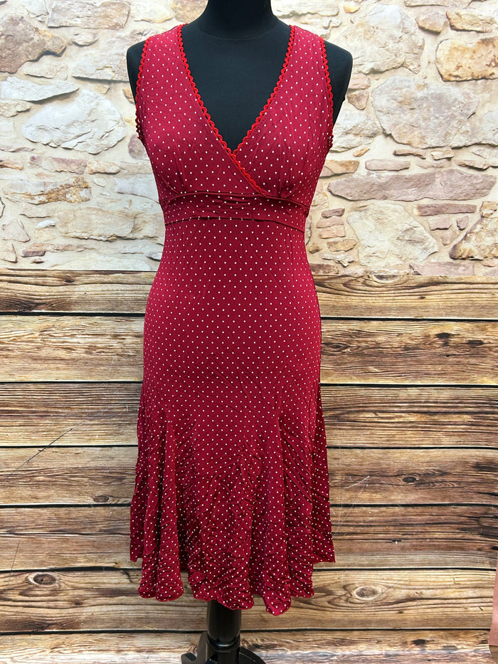 Rotes Swing-Kleid im 40/50er Jahre Stil, Gr.M