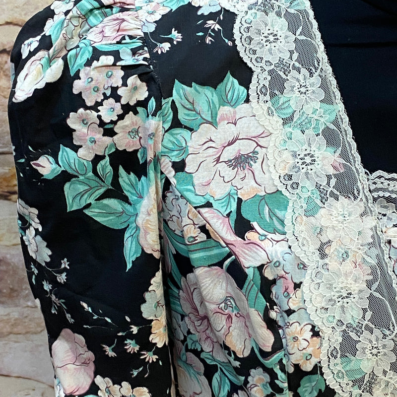 Vintage Kleid geblümt Baumwolle 80/90er Jahre gr.42