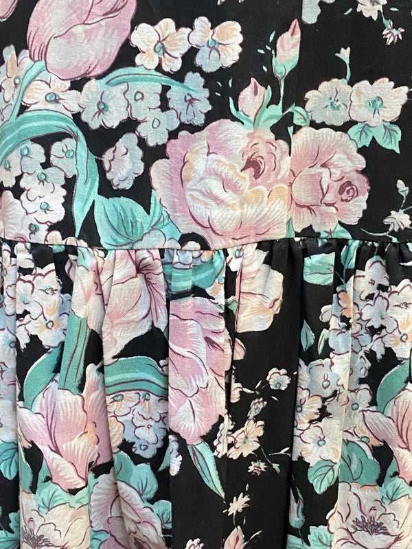 Vintage Kleid geblümt Baumwolle 80/90er Jahre gr.42