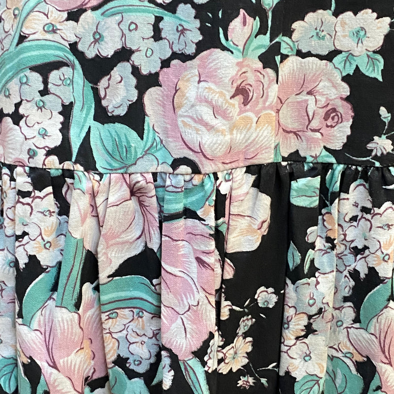 Vintage Kleid geblümt Baumwolle 80/90er Jahre gr.42