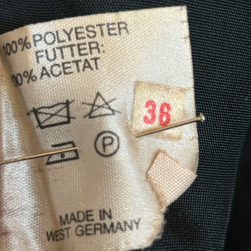 Schwarzes Vintage-Tüllkleid aus Westdeutschland – Größe 36