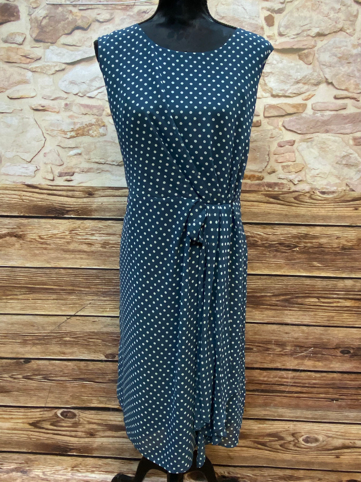 Vintage Polka-Dot Kleid im 40er Jahre Stil, Größe 48