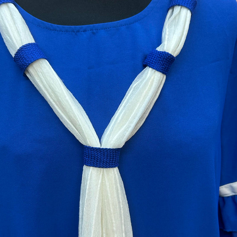 Royalblaues 20er-Jahre Kleid Gr. 44 mit Hut & Handschuhen