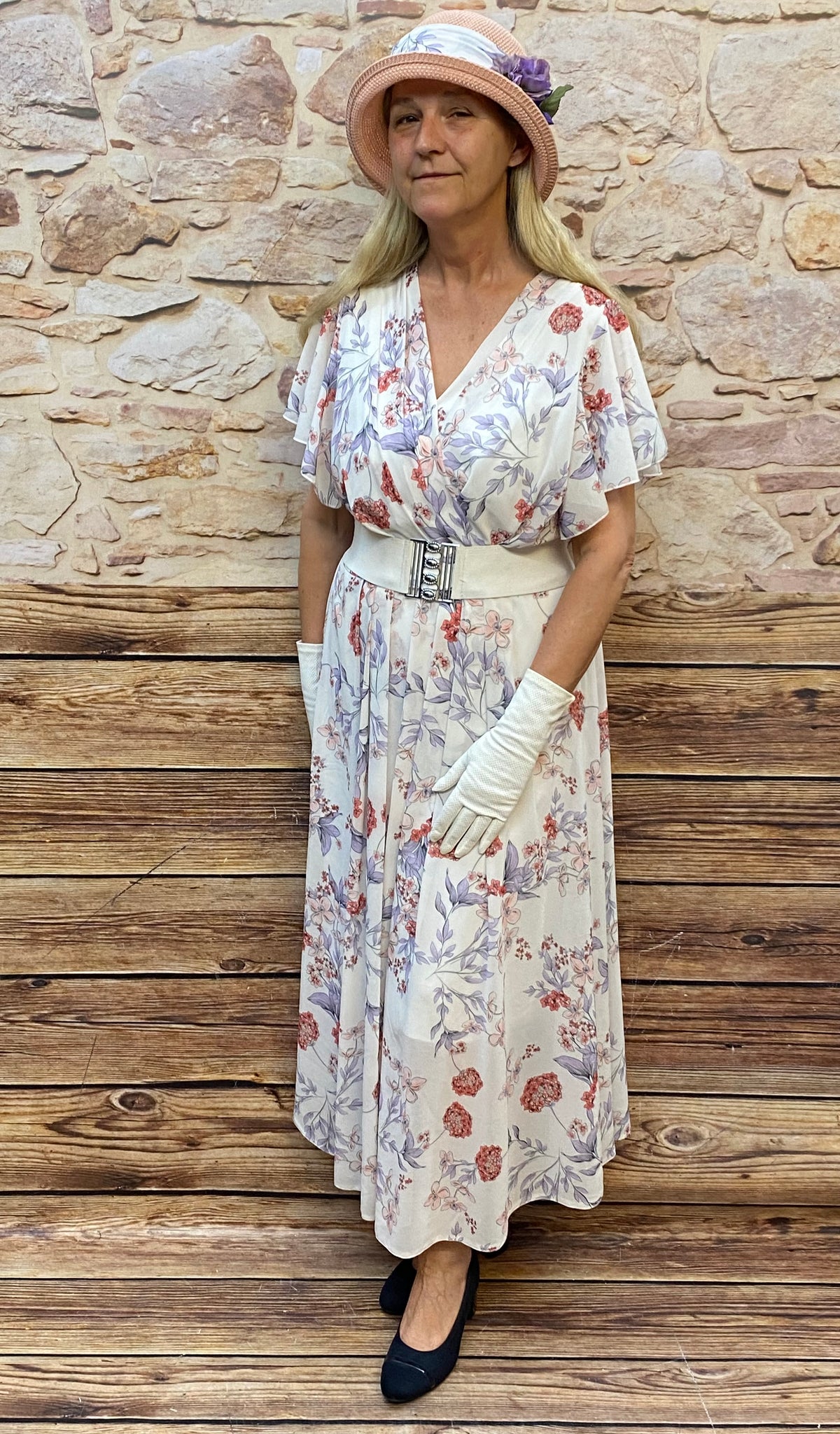 Vintage-Kleid Damen Kostüm im Stil der 1940er Jahre Gr.42