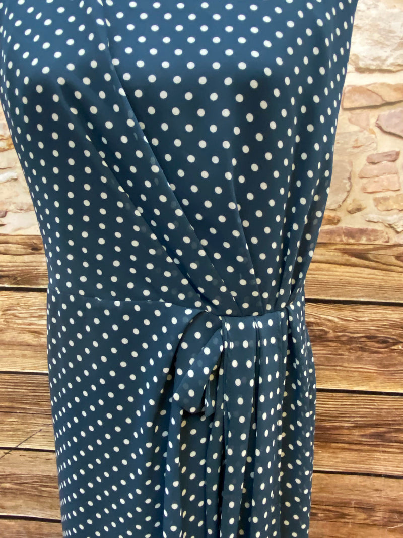 Vintage Polka-Dot Kleid im 40er Jahre Stil, Größe 48