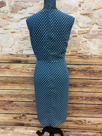 Vintage Polka-Dot Kleid im 40er Jahre Stil, Größe 48