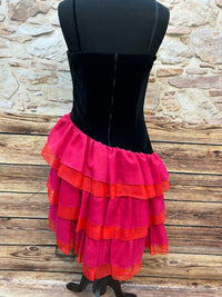 Vintage-Kleid Gr. 38 - Eine Pracht in Samt und Volants