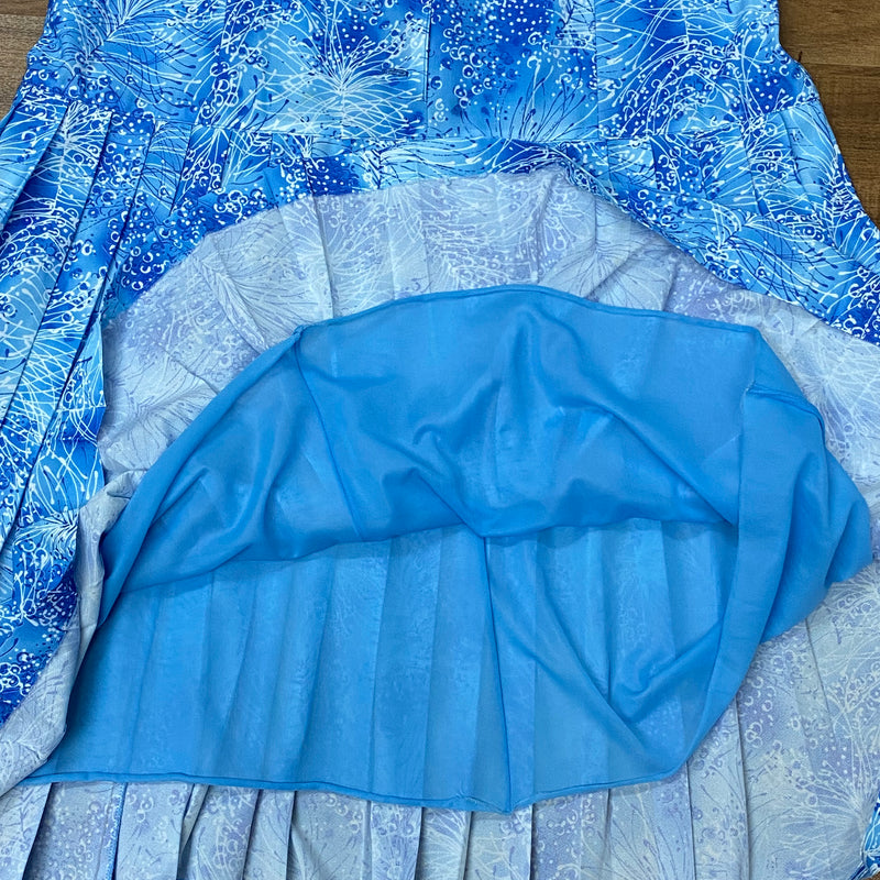 Vintage-Kleid in leuchtendem Blau, Größe 48