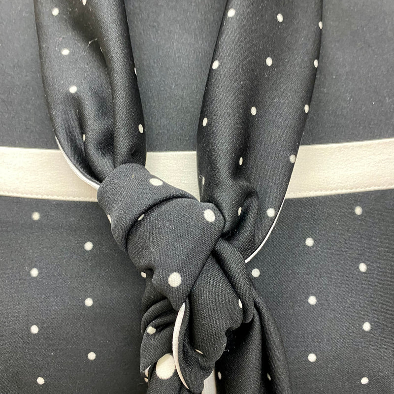 Langes Vintage Kleid Maxikleid 70er Jahre schwarz/weiß Gr.38