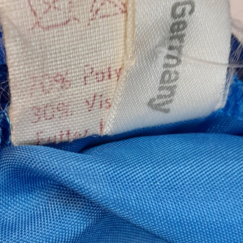 Vintage Rüschenkleid lang, blau Gr.34