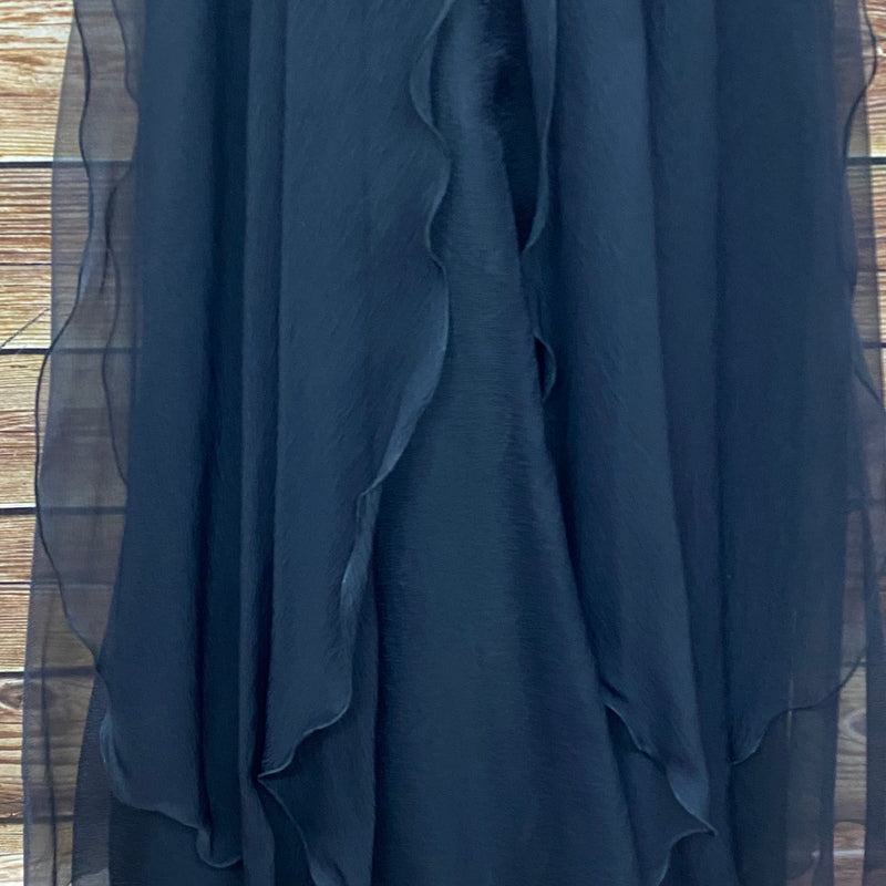 Vintage Kleid Elfe Fee Maxikleid schwarz/weiß Kostüm Gr.36, original