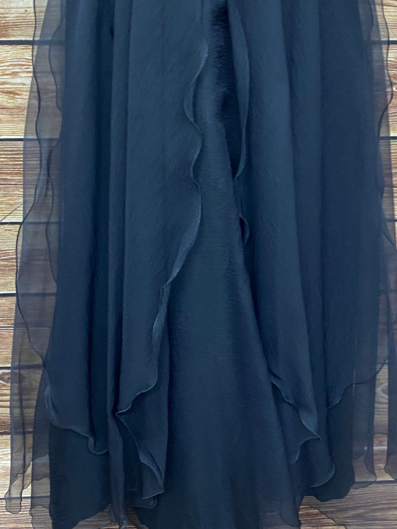 Robe vintage elfe fée maxi robe noir/blanc costume taille 36, original 