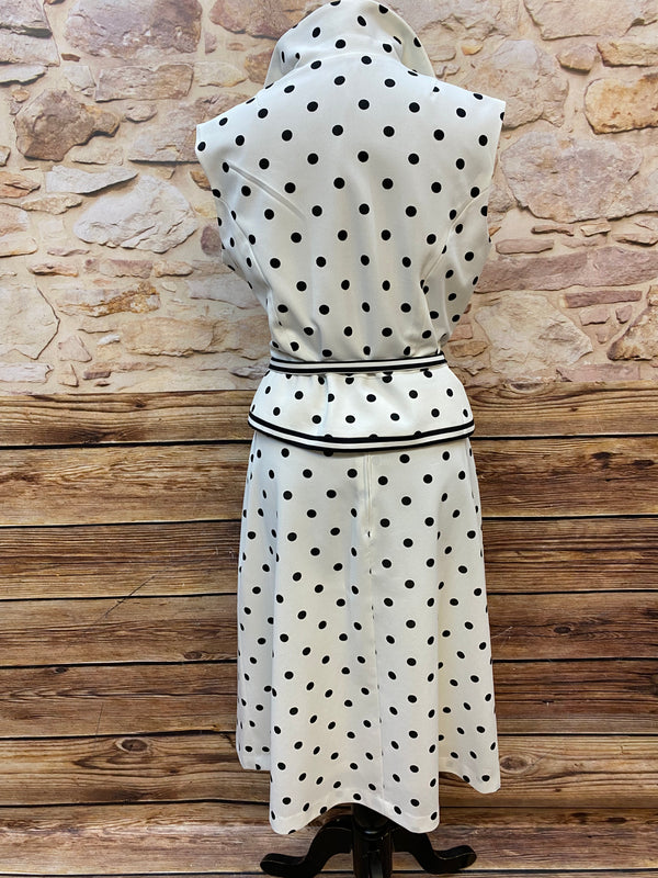 Vintage Damen-Kostüm im 50er Jahre Stil, 5teilig mit Polka Dot´s Gr.48