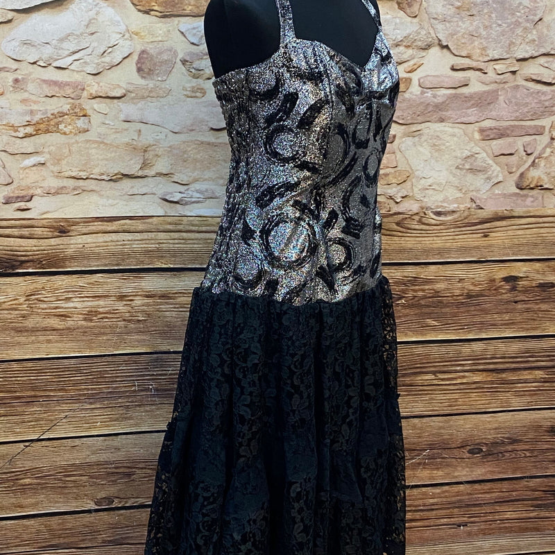 Glanzvolles Lurex-Spitzenkleid „Fashion Style YM“ Gr. 40