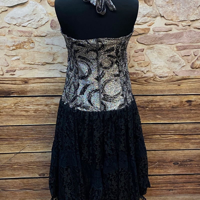 Glanzvolles Lurex-Spitzenkleid „Fashion Style YM“ Gr. 40