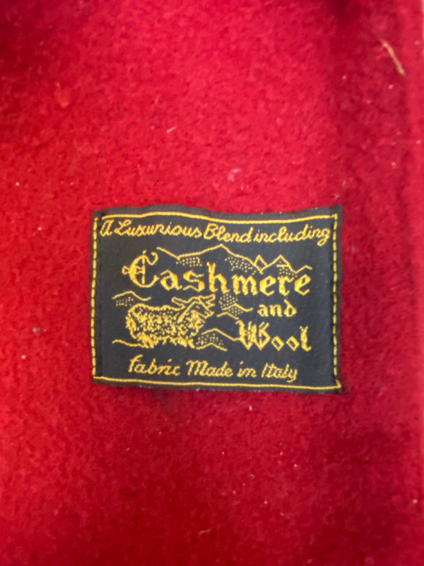 Eleganter Roter Wollmantel mit Kaschmir, Gr.38, Vintage