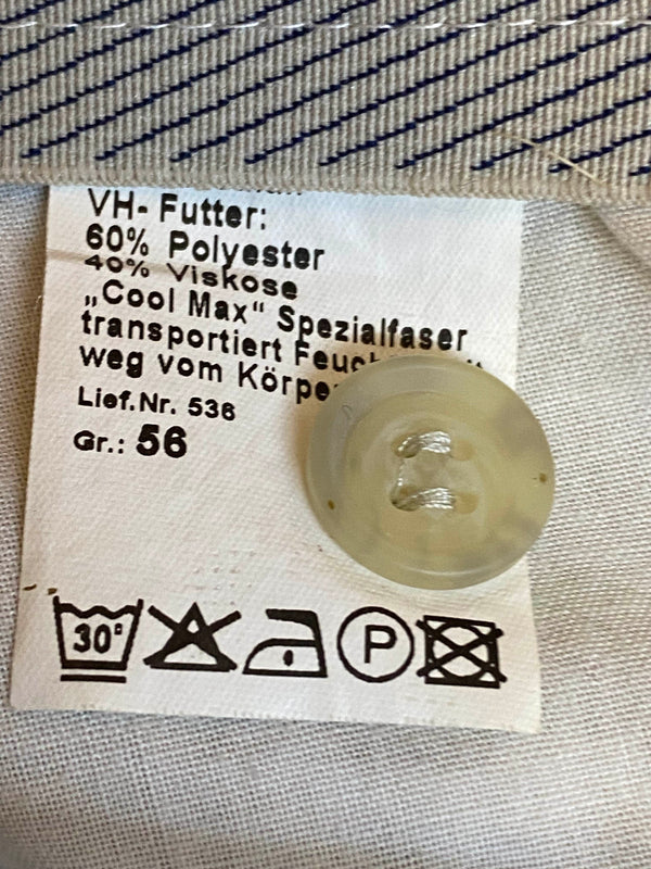 „Pflegeetikett mit Materialangaben CoolMax, Größe 56, Knickerbocker-Hose Beige“