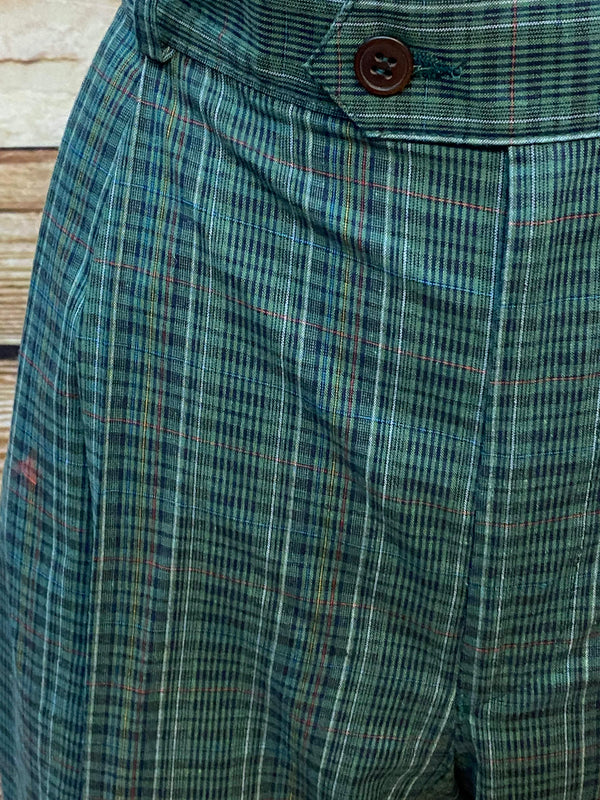 Damen‑Knickerbocker Grün Karo – Gr. 38