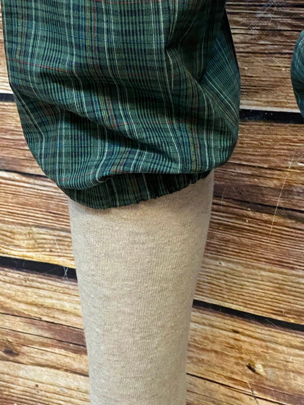 Damen‑Knickerbocker Grün Karo – Gr. 38
