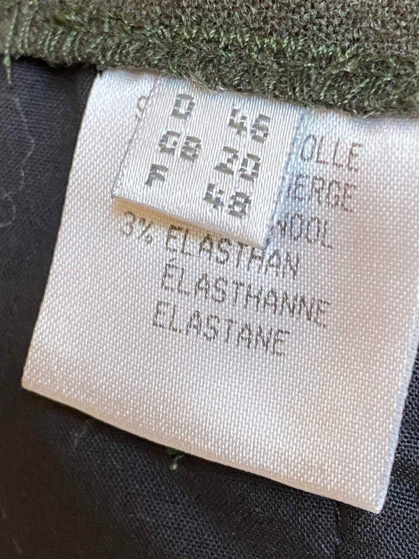 Vintage Damen-Knickerbocker Hose Dunkelgrün Gr. 46 – Schurwolle mit Stretch
