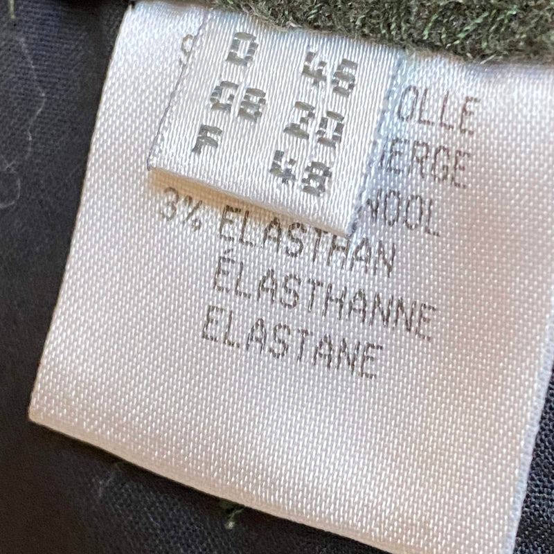 Vintage Damen-Knickerbocker Hose Dunkelgrün Gr. 46 – Schurwolle mit Stretch