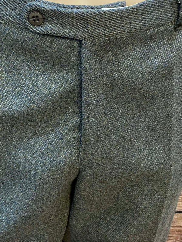 Vintage Knickerbocker Hose Grün/Grau Fischgrat Wolle Mix | Gr. 54 (100 cm)