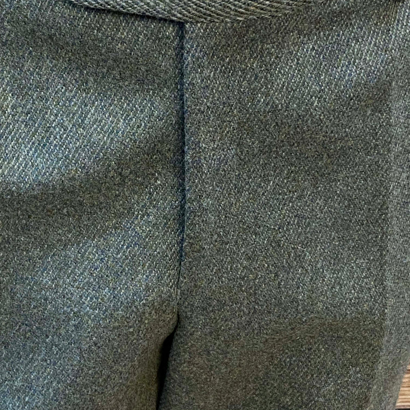 Vintage Knickerbocker Hose Grün/Grau Fischgrat Wolle Mix | Gr. 54 (100 cm)