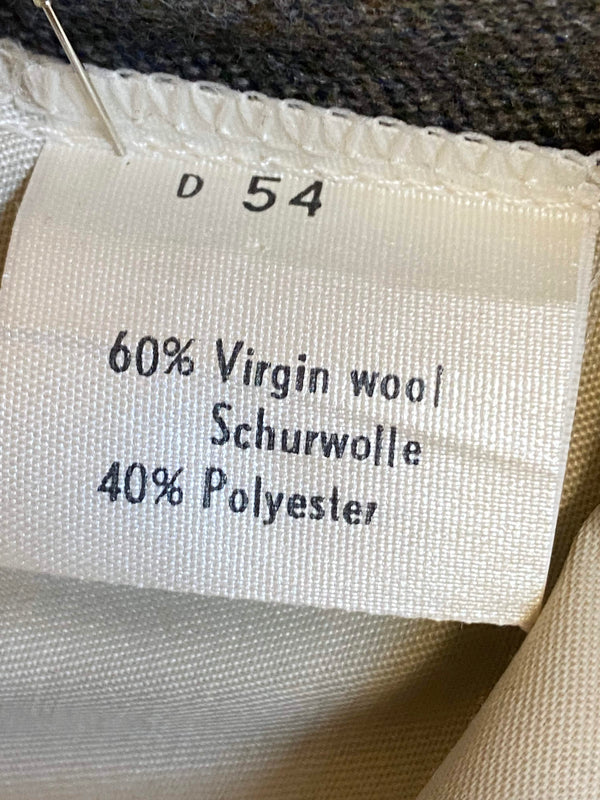 Vintage Knickerbocker Hose Grün/Grau Fischgrat Wolle Mix | Gr. 54 (100 cm)