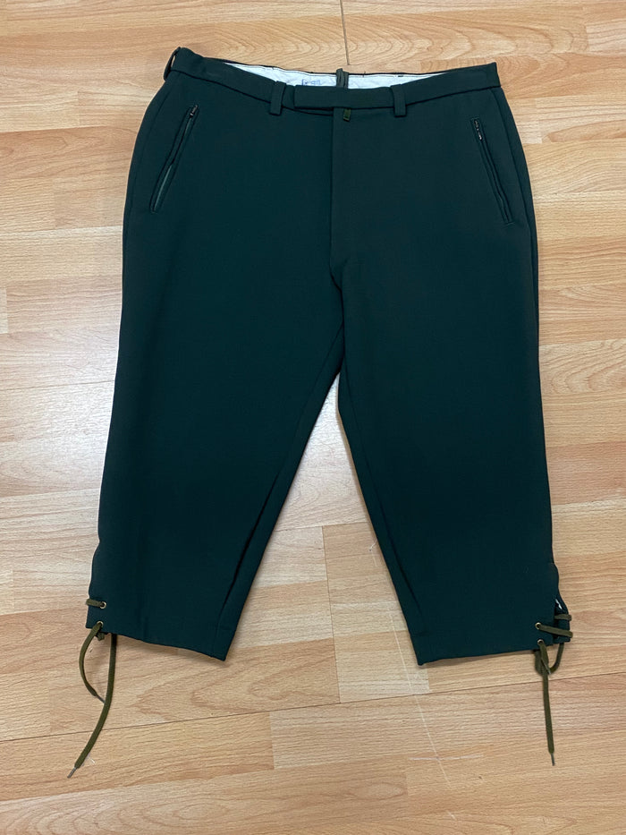 Grüne Vintage Kniebundhosen Jagd Angeln Wanderhose Gr.50 Bund. 89 cm